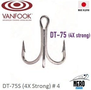 Vanfook 3' lü 4X Güçlü İğne DT-75S #4 (4 pcs./pack)
