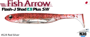 Flash J Shad 4'' Plus  SW 124 red Silver