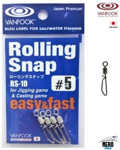 Vanfook Rolling Snap Klips RS-10 #5 (4 pcs./pack)