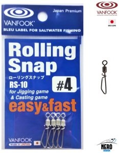 Vanfook Rolling Snap Klips RS-10 #4 (4 pcs./pack)