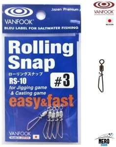 Vanfook Rolling Snap Klips RS-10 #3 (5 pcs./pack)