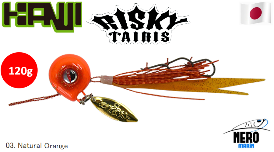 Kanji Risky Taris Tai Rubber Slider 120g #03 Natural Orange