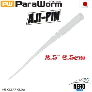 MC Para Worm PW-AJIPIN 2.5'' #55 Clear Glow