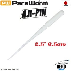 MC Para Worm PW-AJIPIN 2.5'' #38 Glow White