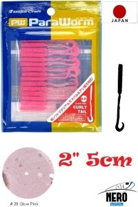 MC Para Worm PW-CURLY 2'' #39 Glow Pink