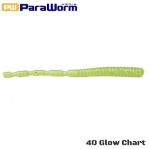 MC Para Worm PW-PINTAIL 2'' #40 Glow Chart