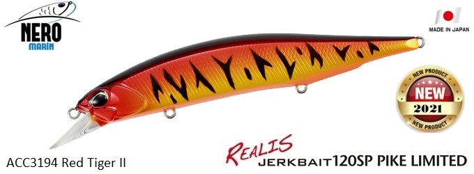 Realis Jerkbait 120SP Pike ACC3194 Red Tiger