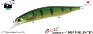 Realis Jerkbait 120SP Pike  CCC3864 Yellow Perch ND