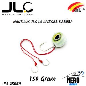 JLC Nautilus 1.0 Live Kab Canlı Yem İçin Kaburar 150gr. #6 Green
