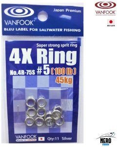 Vanfook Split Ring Halka 4R-75S #5 (11 pcs./pack)
