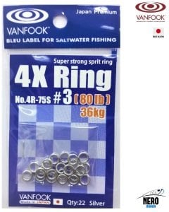 Vanfook Split Ring Halka 4R-75S #3 (22 pcs./pack)