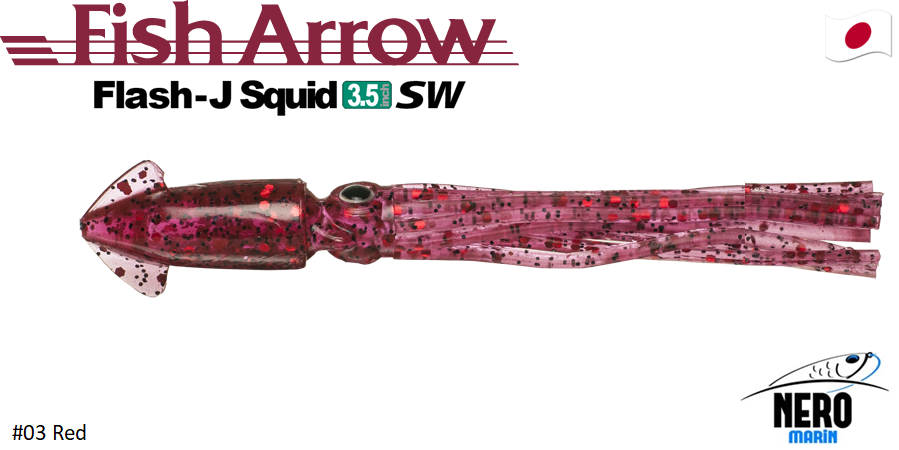 Flash J Squid 3.5'' SW #03 Red
