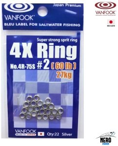 Vanfook Split Ring Halka 4R-75S #1 (22 pcs./pack)