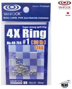 Vanfook Split Ring Halka 4R-75S #2 (22 pcs./pack)