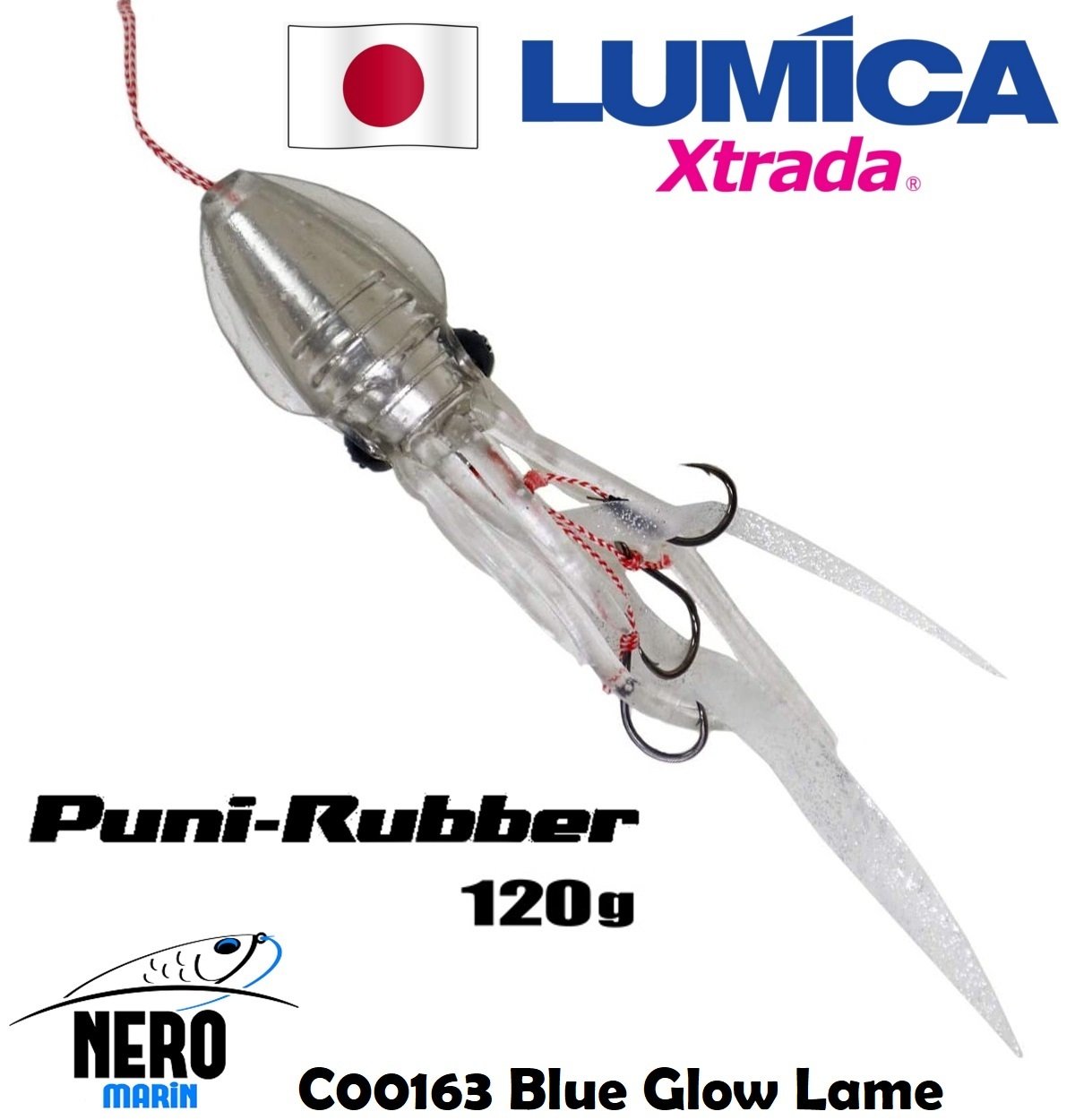 Lumica Xtrada Puni Rubber Tai Rubber Slider 120g. C00163 Blue Glow Lame