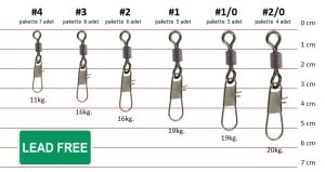 COH Rolling Swivels With Interlock Snap #2