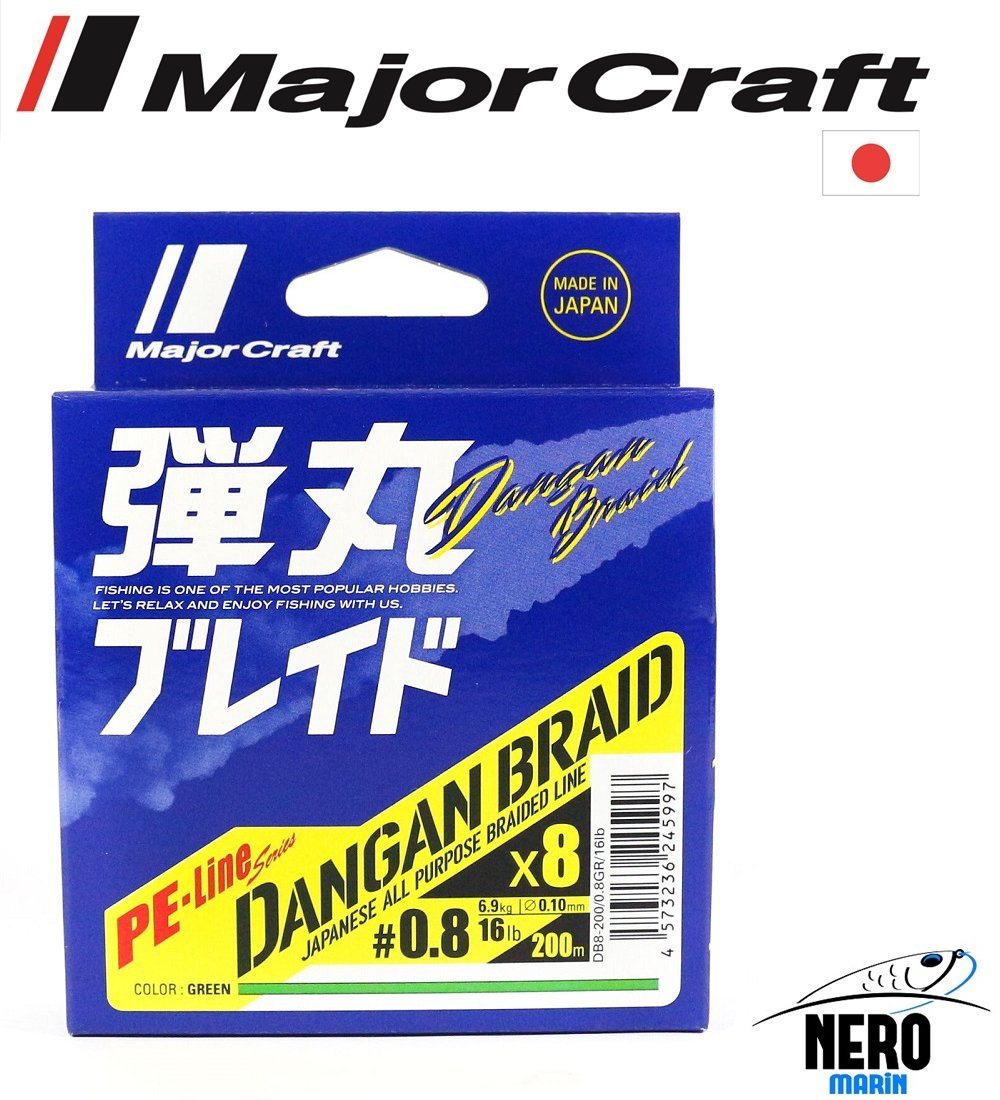 MC Dangan Braid İp DB8 PE 0.8/0.10mm/16Lb/6.9kg/200 metre Green