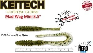 Keitech Mad Wag Mini 3.5'' #309 Sahara Olive FLK