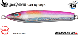 Sea Falcon Cast Jig 60 Gr.	04	Holo Pink