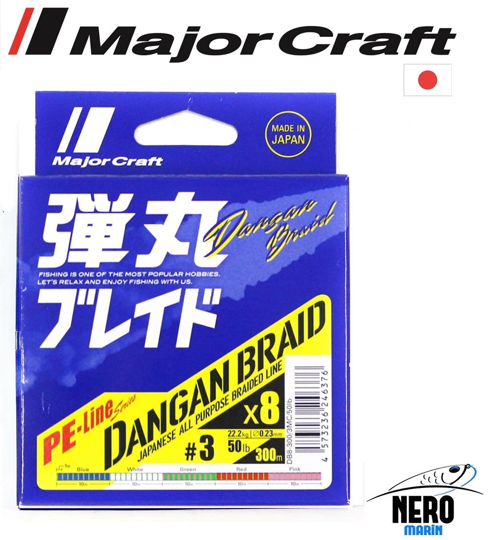 MC Dangan Braid İp DB8 PE 3.0/0.23mm/50Lb/22.2kg/300 metre Multi