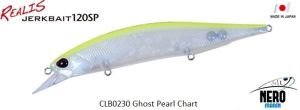 Duo Realis Jerkbait 120SP CLB0230 Ghost Pearl Chart