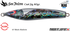 Sea Falcon Cast Jig 60 Gr.	07	Black Abalone