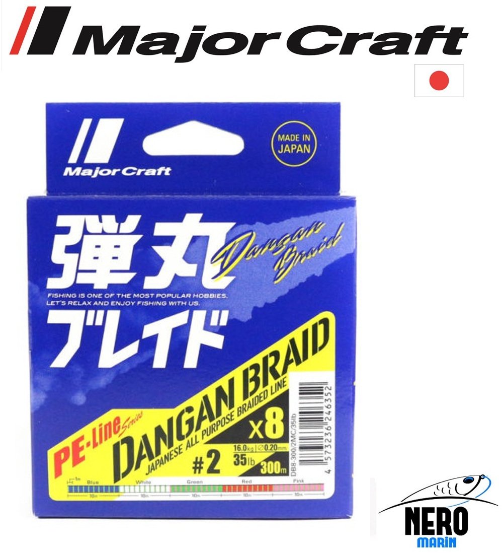 MC Dangan Braid İp DB8 PE 2.0/0.20mm/35Lb/16.0kg/300 metre Multi