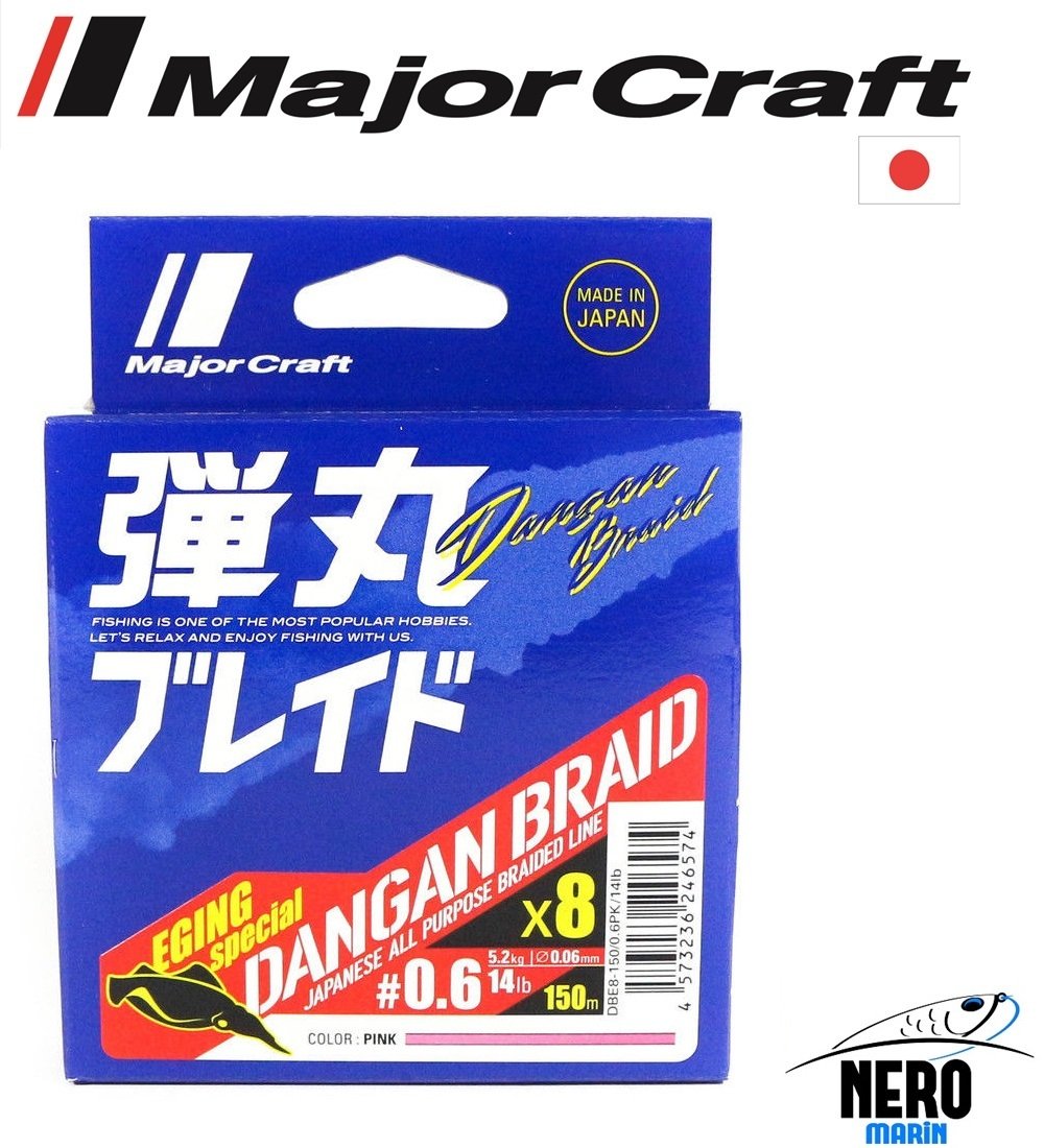 MC Dangan Braid İp DB8 PE 0.6/0.06mm/14Lb/5.2kg/150 metre Pink