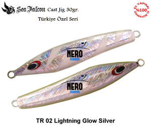 Sea Falcon Cast Jig 30 gr. TR-02 Lightning Glow Silver