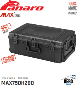 Panaro Max 750H280S Çanta 816*540*306mm. Black