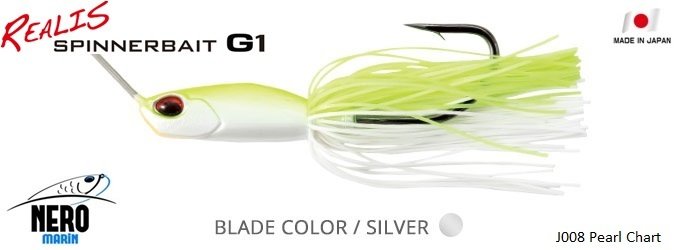 Realis Spinnerbait G1  J008 / Pearl Chart