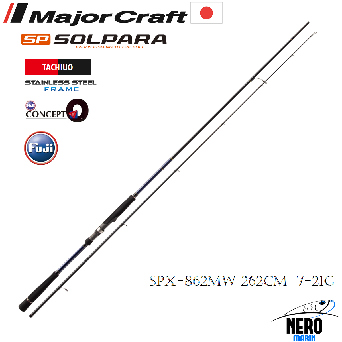 MC Solpara New Light Spin Kamış SPX-862MW 262cm 7-21g