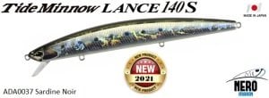 Duo Tide Minnow Lance 140S ADA0037 Sardine Noir