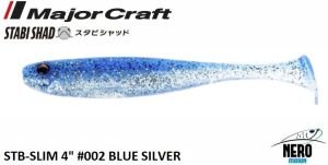 MC Stabi Shad Slim 10cm Silikon Balık STB-SLIM 4''#002 Blue Silver