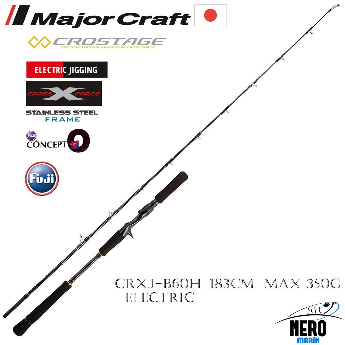 MC New Crostage CRXJ-B60H/DENDOU electric ijg Kamış 183cm Max 350g