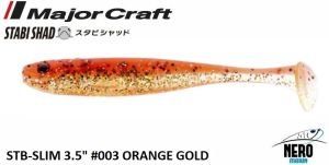 MC Stabi Shad Slim 9cm Silikon Balık STB-SLIM 3.5''#003 Orange Gold