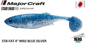 MC Stabi Shad Fat 10cm Silikon Balık STB 4''#002 Blue Silver