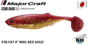 MC Stabi Shad Fat 10cm Silikon Balık STB 4''#001 Red Gold