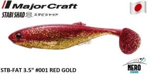 MC Stabi Shad Fat 9cm Silikon Balık STB 3.5''#001 Red Gold