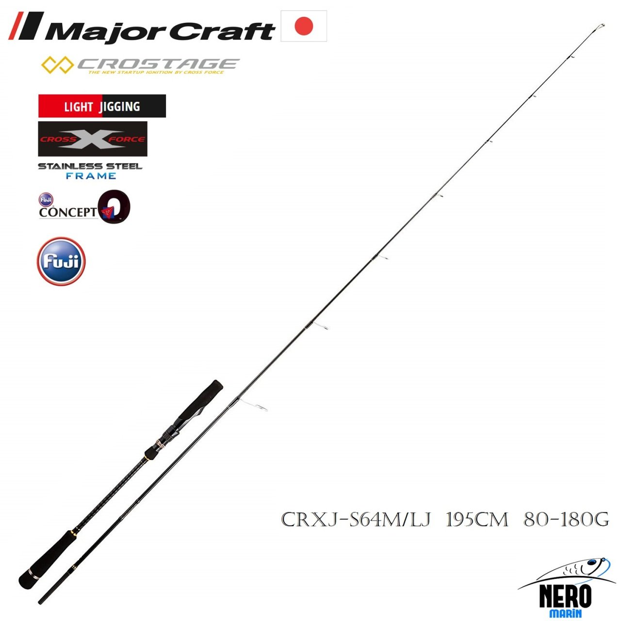 MC New Crostage CRXJ-S64M/LJ Light Jigging Kamış 195cm 80-180g