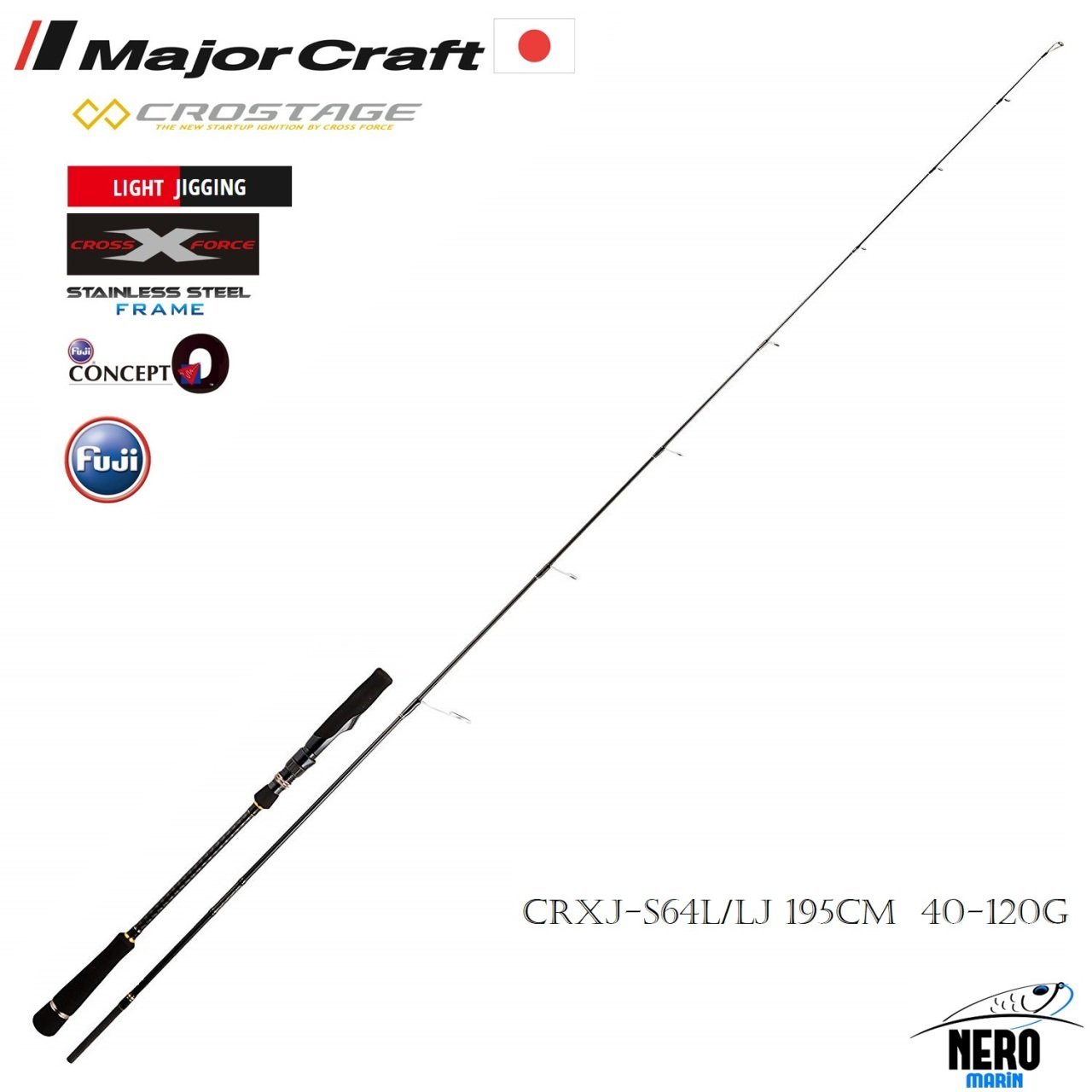 MC New Crostage CRXJ-S64L/LJ Light Jigging Kamış 195cm 40-120g0