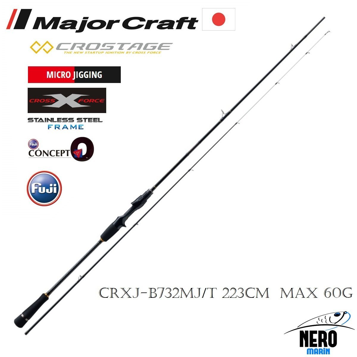 MC New Crostage CRXJ-B732MJ/T Offshore Micro Jigging Kamış 223cm Max 60g