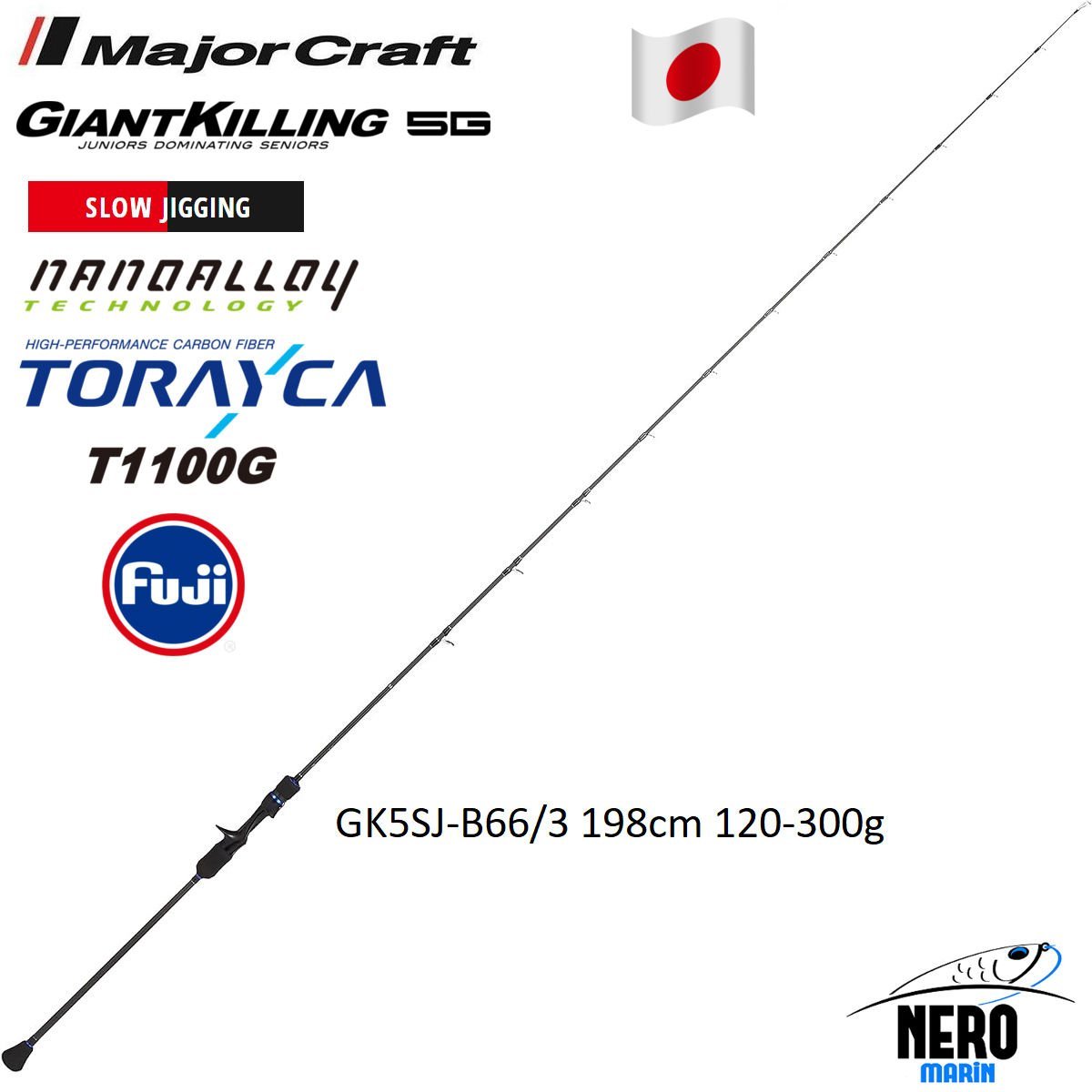 MC Giant Killing New GK5SJ-B66/3 Jigging Kamış Bait Model 198cm 120-300g