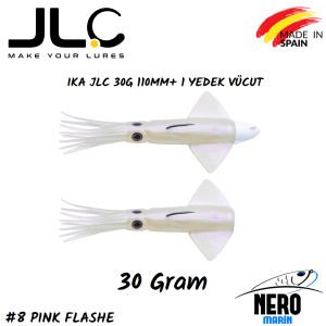 JLC Ika Silikon Kalamar 30gr. + Yedek Vücut #8 Pink Flashes