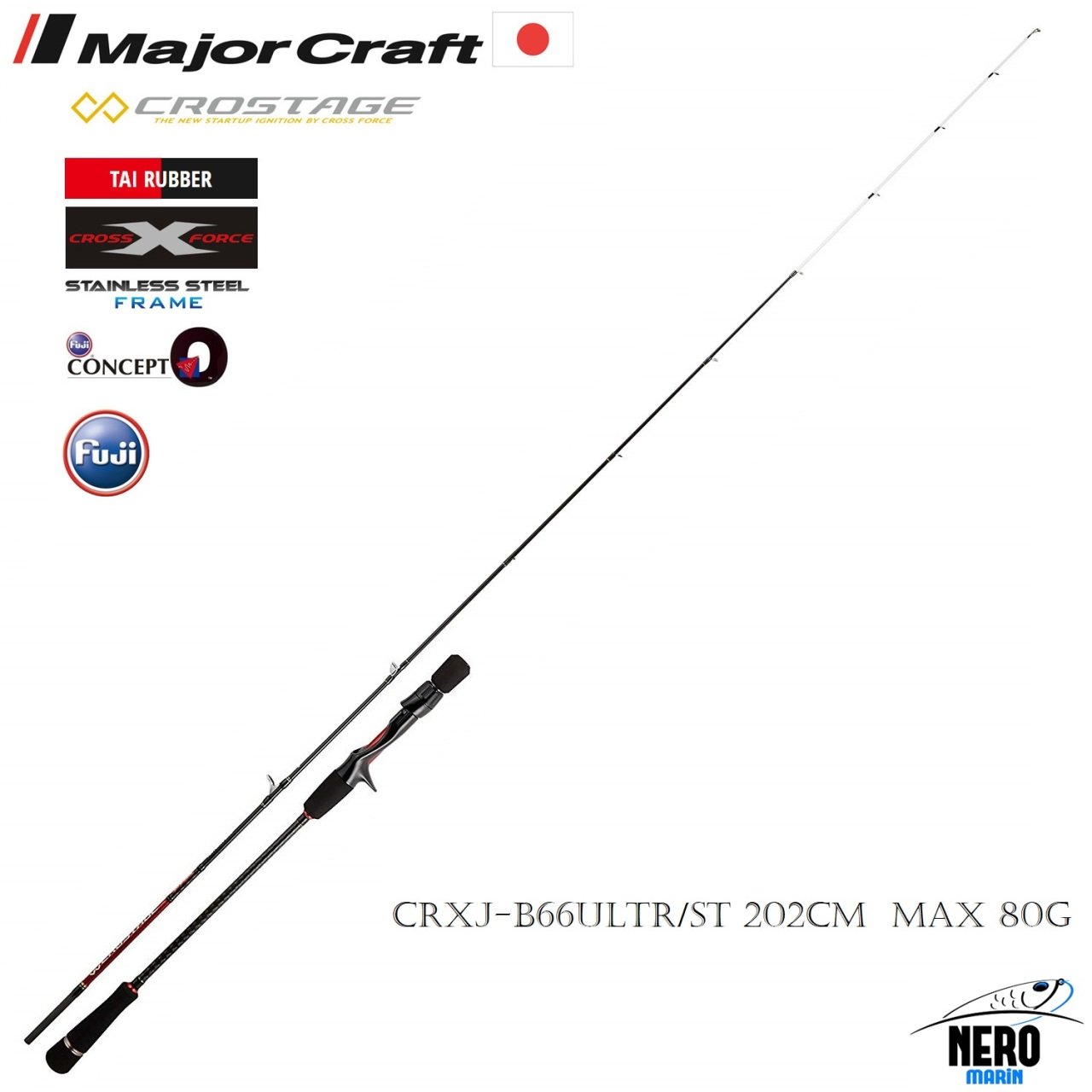 MC New Crostage CRXJ-B66ULTR/ST Tai Rubber Kamış Solid 202cm Max 80g