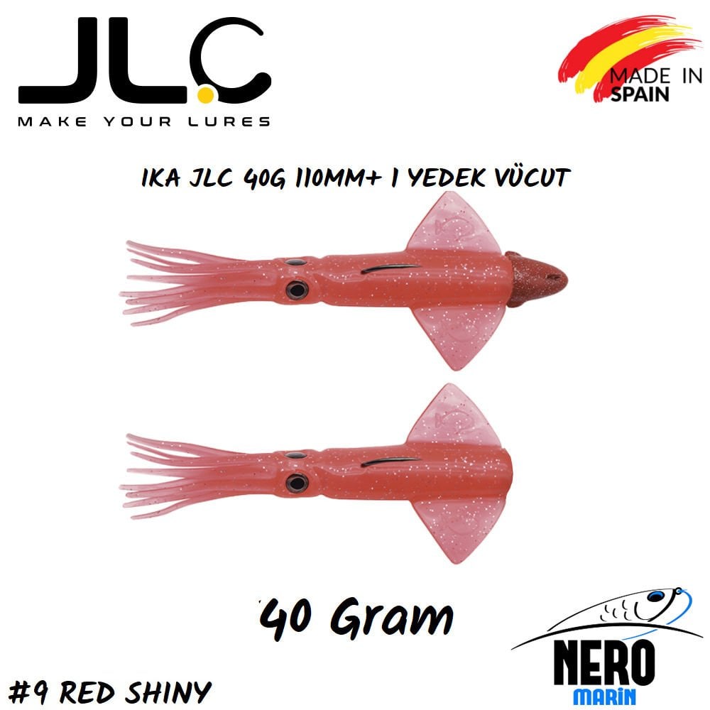 JLC Ika Silikon Kalamar 40gr. + Yedek Vücut #9 Red Shiny