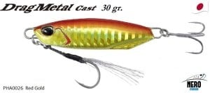 Drag Metal Cast Jig 30Gr. PHA0026 / Red Gold