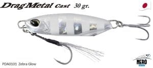 Drag Metal Cast Jig 30Gr. PDA0101 / Zebra Glow