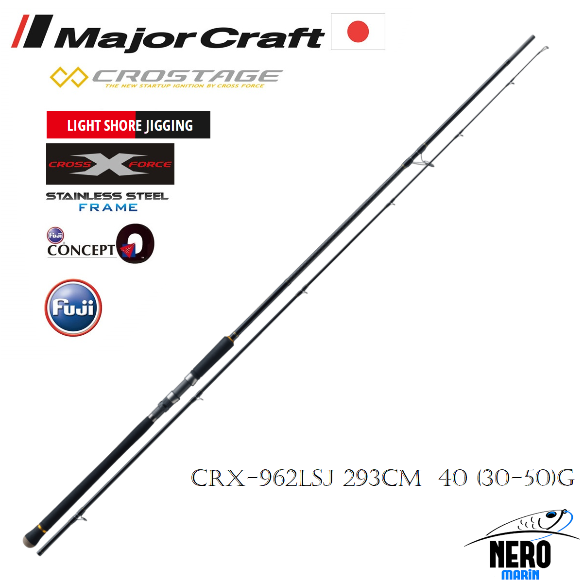 MC New Crostage CRX-962LSJ Light Shore Jigging Kamış 293cm 40 (30-50)g