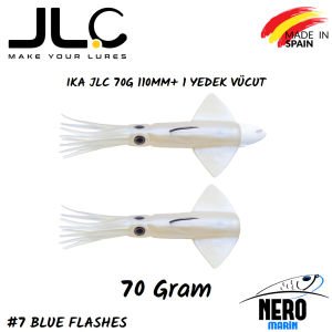 JLC Ika Silikon Kalamar 70gr. + Yedek Vücut #7 Blue Flashes